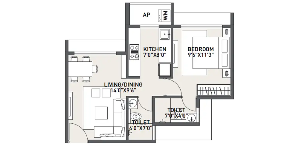 Raunak Adharwadi Floor Plan