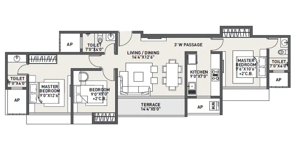 Raunak Group Floor Plan